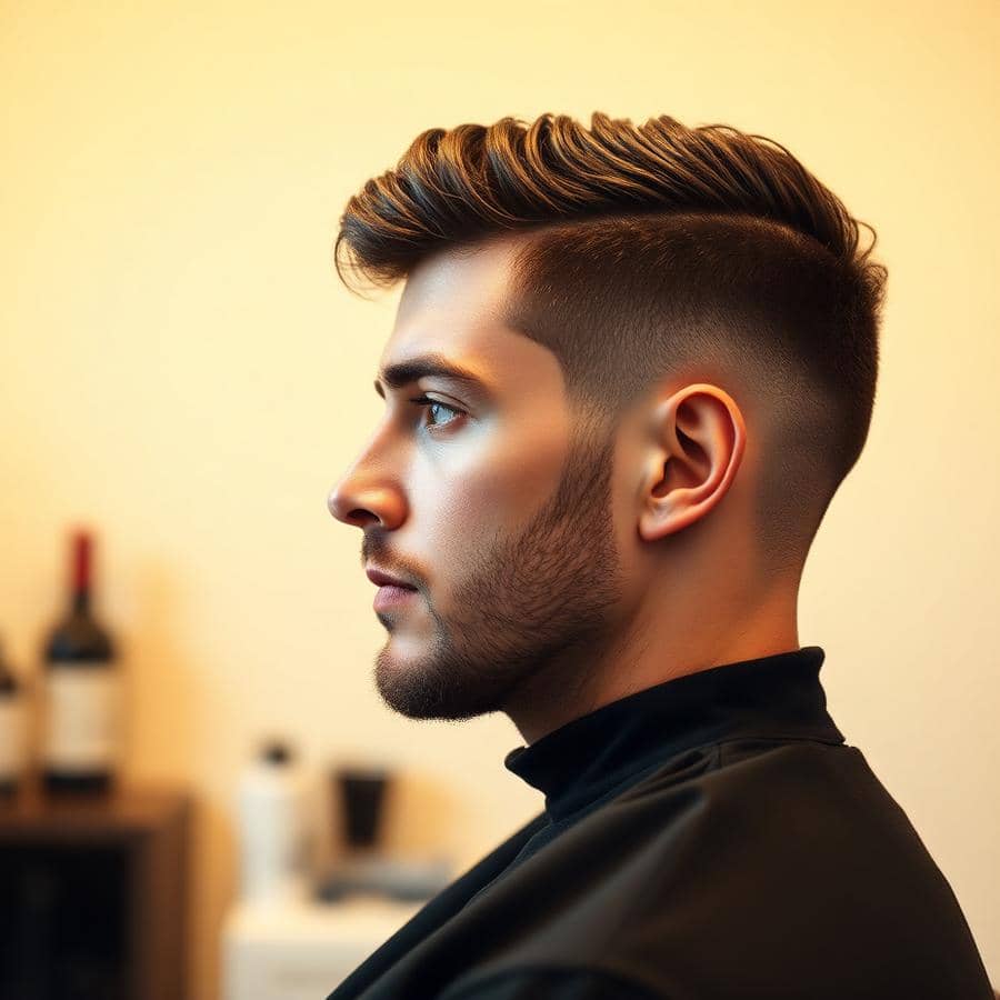 Modern getextureerd herenkapsel met fade
